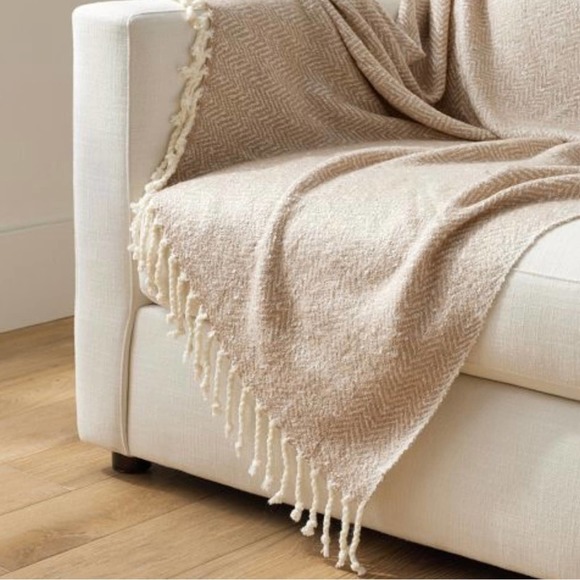 Pottery Barn Bedding Pottery Barn Bellamy Herringbone Throw Poshmark